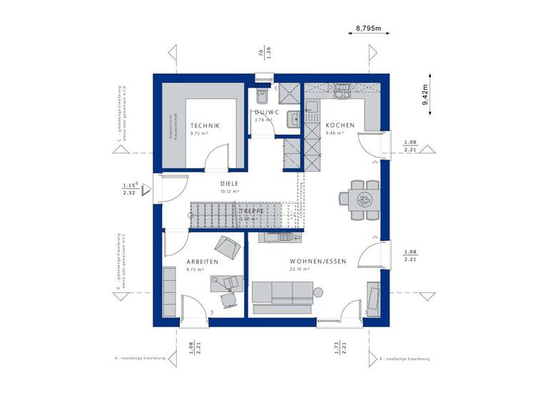 Einfamilienhaus zum Kauf provisionsfrei 930.210 € 6 Zimmer 161 m²<br/>Wohnfläche 551 m²<br/>Grundstück Kreutles Oberasbach 90522