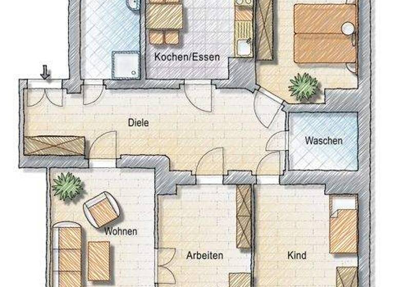 Wohnung zum Kauf provisionsfrei 457.000 € 4 Zimmer 103 m² 2. Geschoss frei ab sofort Johannstadt-Nord Dresden 01307