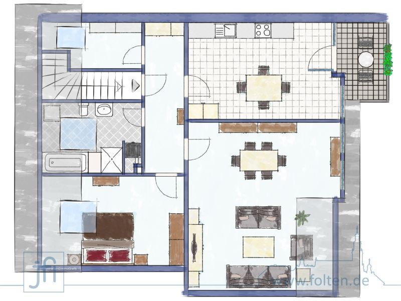 Wohnung zur Miete 660 € 2 Zimmer 86 m²<br/>Wohnfläche Leer Leer (Ostfriesland) 26789