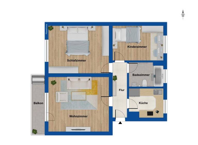 Wohnung zum Kauf 259.900 € 3 Zimmer 72 m² 2. Geschoss Gronau Bad Vilbel 61118