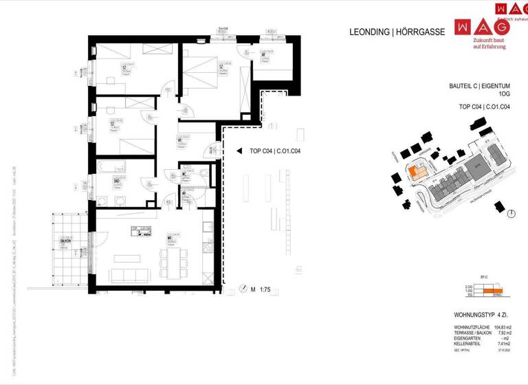 Wohnung zum Kauf - Erstbezug 449.092 € 4,5 Zimmer 104,8 m² Hörrgasse 31 Leonding 4060