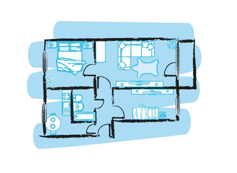 Wohnung zur Miete 319 € 3 Zimmer 61,3 m²<br/>Wohnfläche 4.<br/>Geschoss Rosa-Luxemburg-Allee 46 Hohenstücken Brandenburg 14772