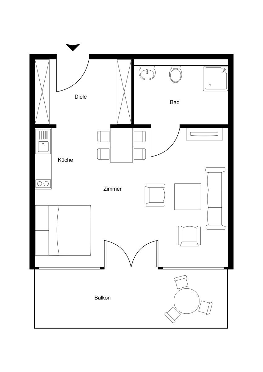 Wohnung zur Miete 610 € 1 Zimmer 53,1 m²<br/>Wohnfläche 1.<br/>Geschoss ab sofort<br/>Verfügbarkeit Nehren 72147