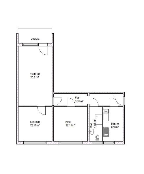 Wohnung zur Miete 534 € 3 Zimmer 66,8 m²<br/>Wohnfläche 7.<br/>Geschoss 01.03.2025<br/>Verfügbarkeit Victor-Jara-Straße 4 Neustädter Platz Magdeburg 39126