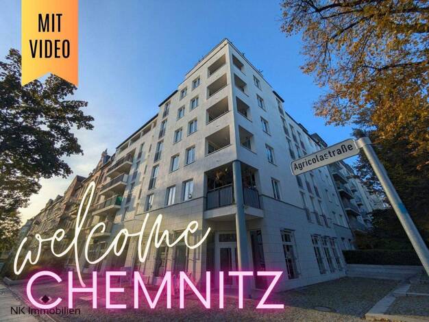 Wohnung zur Miete 400 € 2 Zimmer 59,3 m² EG Agricolastr. 2 Kaßberg Chemnitz 09112