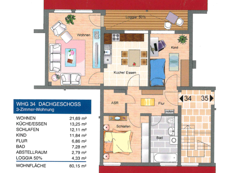 Wohnung zum Kauf 219.000 € 3 Zimmer 80,2 m² Oberstraße 6 Kaufbach Wilsdruff 01723