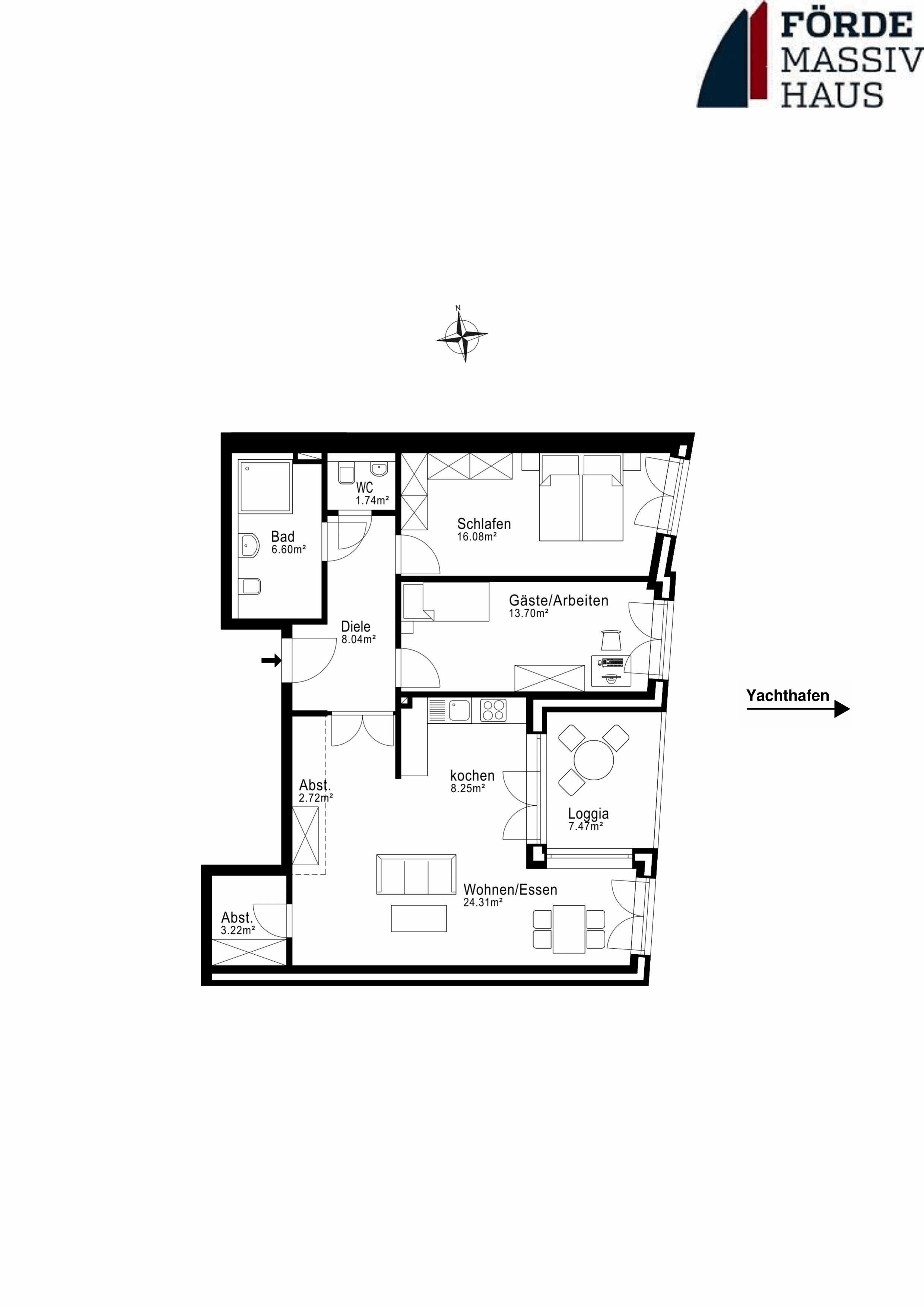 Wohnung zum Kauf provisionsfrei 745.000 € 3 Zimmer 91 m²<br/>Wohnfläche 1.<br/>Geschoss Eckernförde 24340