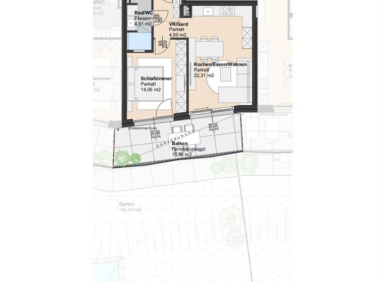 Wohnung zum Kauf 426.000 € 2 Zimmer 45 m² Hinterbrühl 2371
