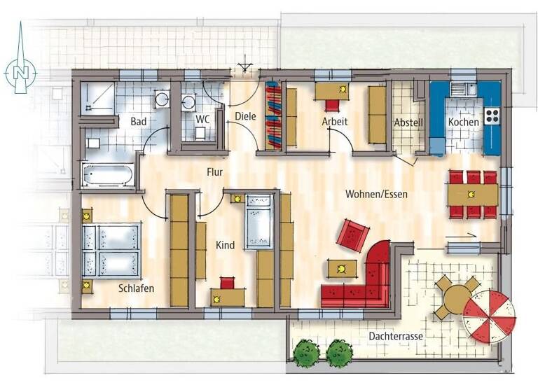 Wohnung zum Kauf provisionsfrei 3,5 Zimmer 112 m²<br/>Wohnfläche Dachgeschoss, 2.<br/>Geschoss Emskirchen Emskirchen 91448