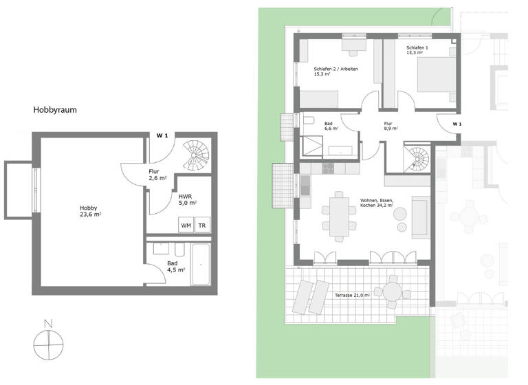 Maisonette zum Kauf - Erstbezug provisionsfrei 917.000 € 3 Zimmer 106,6 m² Gelting Geretsried / Gelting 82538