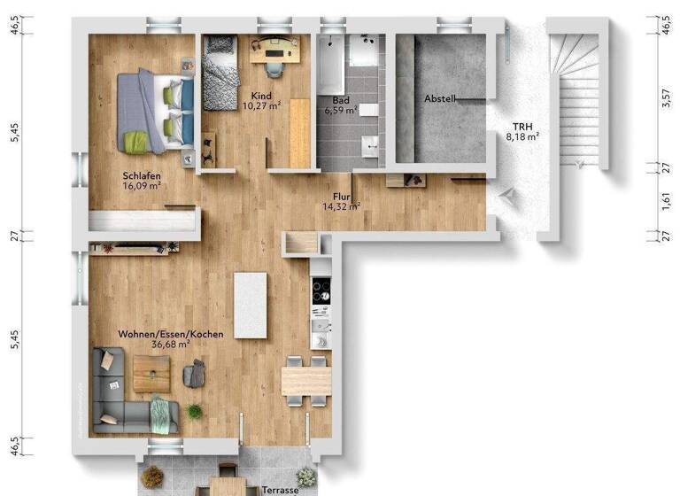 Terrassenwohnung zum Kauf 448.000 € 3 Zimmer 90 m² EG frei ab sofort Hofmarkstraße 10 Niedertraubling Obertraubling 93083