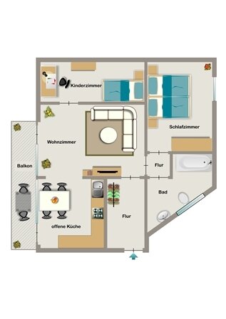 Wohnung zur Miete nur mit Wohnberechtigungsschein 499 € 3,5 Zimmer 81,8 m²<br/>Wohnfläche 1.<br/>Geschoss 01.02.2025<br/>Verfügbarkeit Küppersbuschstraße 13 Feldmark Gelsenkirchen 45883