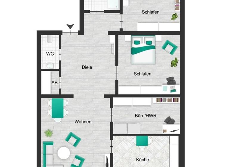 Wohnung zum Kauf 125.000 € 4 Zimmer 112 m²<br/>Wohnfläche 1.<br/>Geschoss Hallschlag 54611