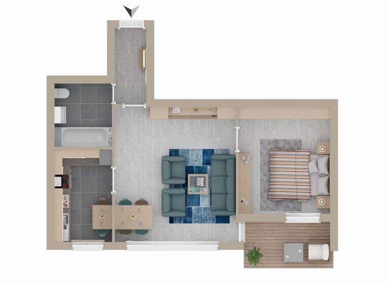 Wohnung zum Kauf 219.000 € 2 Zimmer 53,5 m² EG Rohr Stuttgart 70565