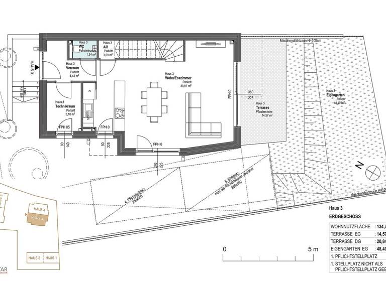 Doppelhaushälfte zum Kauf - Erstbezug 919.000 € 5 Zimmer 134,8 m² frei ab sofort Klosterneuburg 3400