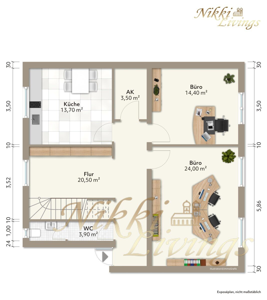 Bürofläche zur Miete 500 € 1 Zimmer 20 m²<br/>Bürofläche Starnberg Starnberg 82319