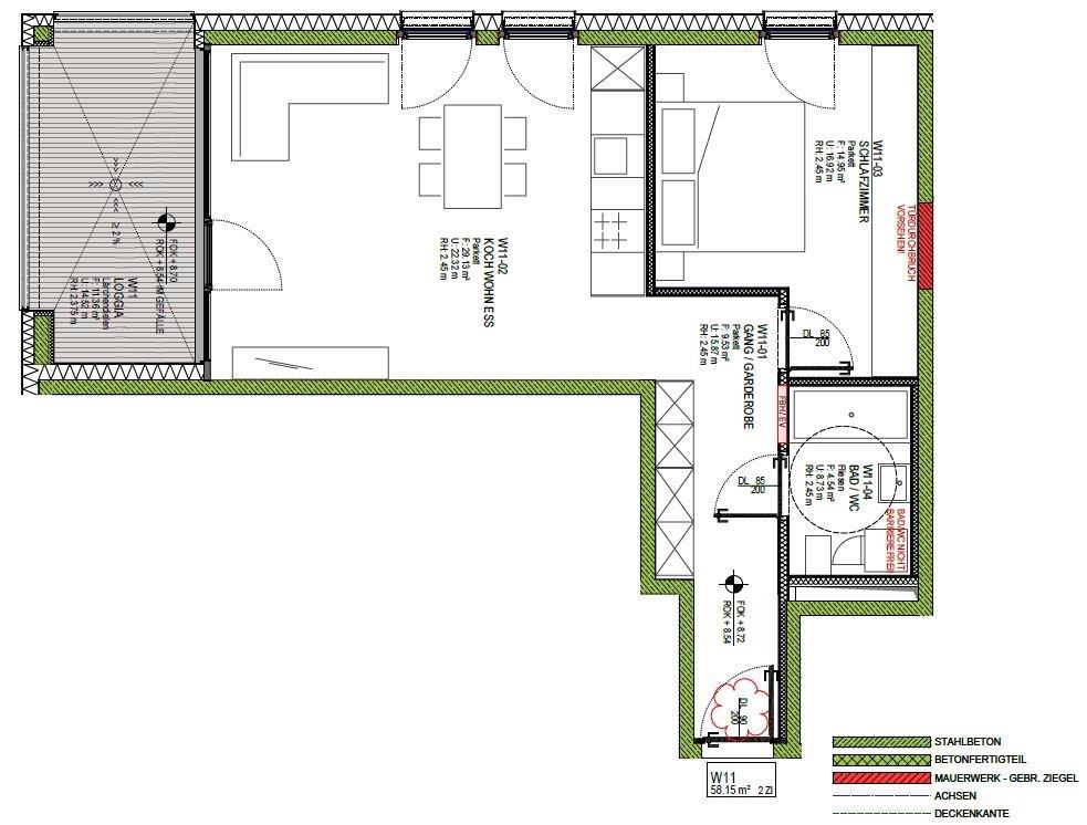 Wohnung zur Miete 1.056 € 2 Zimmer 57,7 m²<br/>Wohnfläche Rohrbach 70 Dornbirn 6850