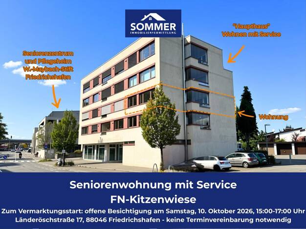 Wohnung zum Kauf 355.000 € 3 Zimmer 78,5 m² 2. Geschoss Friedrichshafen Friedrichshafen 88046