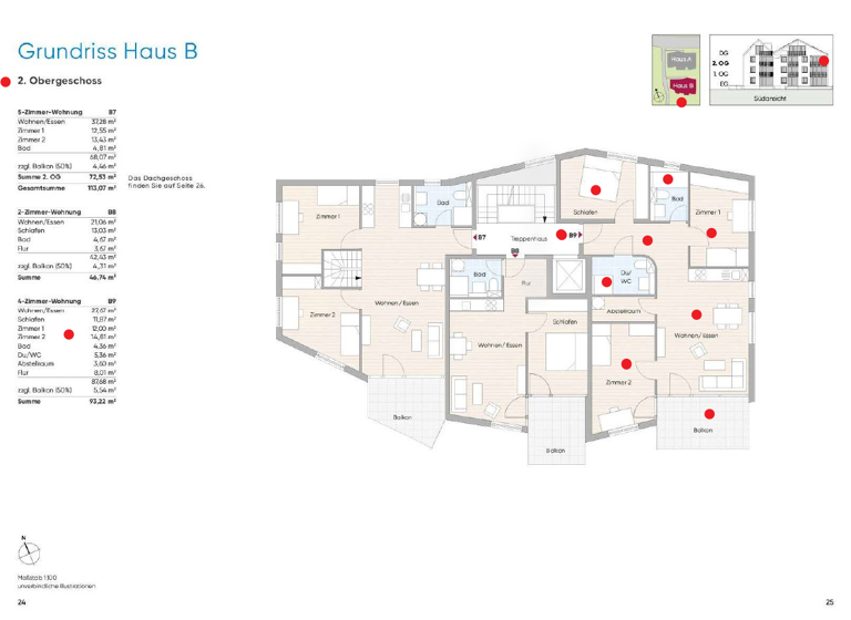 Wohnung zum Kauf provisionsfrei 730.000 € 4 Zimmer 92,7 m² 2. Geschoss frei ab sofort Radolfzellerstr. 91 Wollmatingen Konstanz 78467