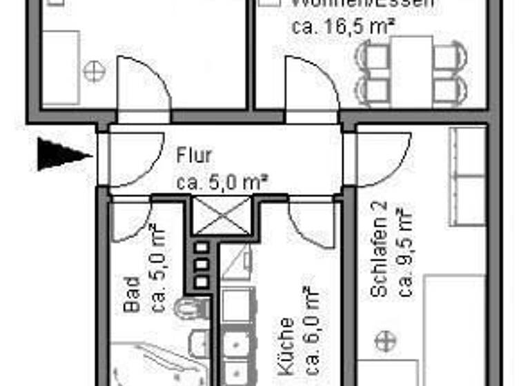 Wohnung zur Miete 340 € 3 Zimmer 61,7 m² 3. Geschoss frei ab sofort Willi Bredel Ring 44 Thale 06502