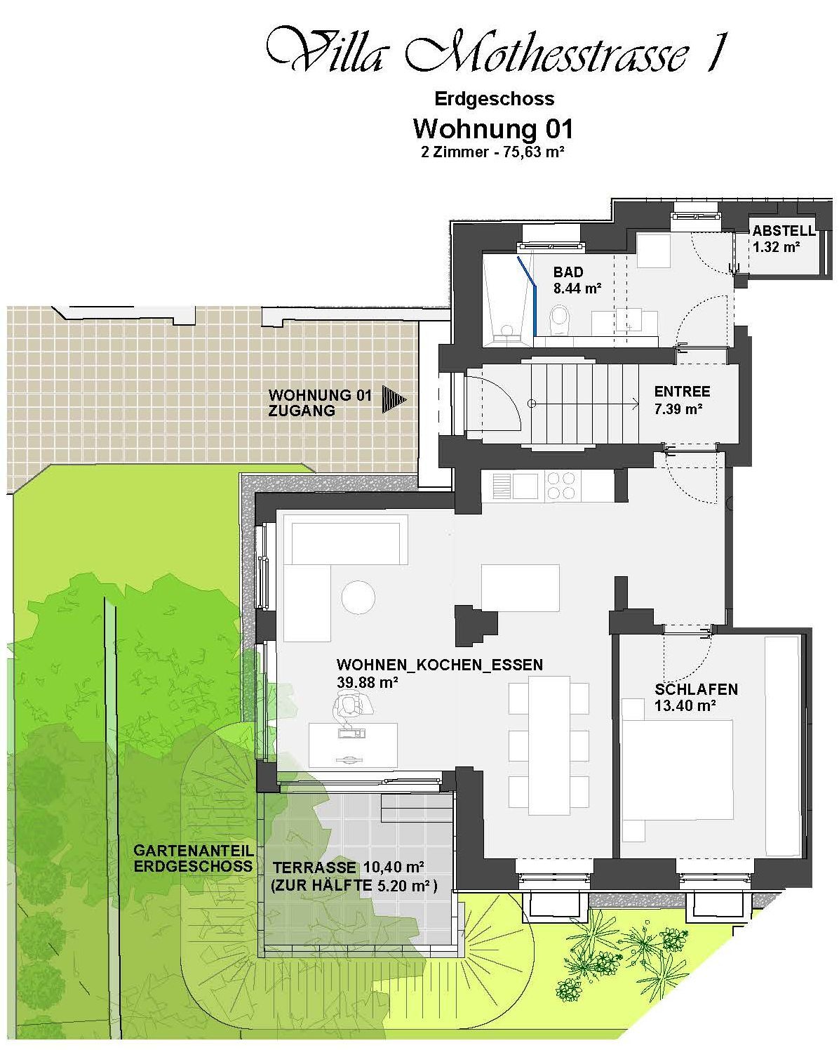 Studio zur Miete Wohnen auf Zeit 1.950 € 2 Zimmer 75,6 m²<br/>Wohnfläche 15.02.2025<br/>Verfügbarkeit Mothesstr. 1 Eutritzsch Leipzig 04129