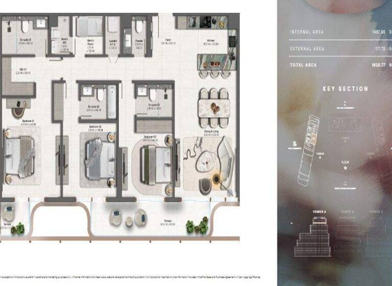 Wohnung zum Kauf - Erstbezug provisionsfrei 1.013.278 € 4 Zimmer 152,3 m² Dubai