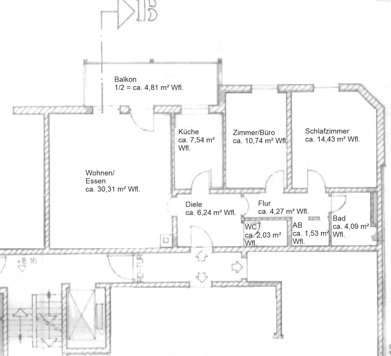 Wohnung zum Kauf 229.000 € 3 Zimmer 83,6 m²<br/>Wohnfläche 3.<br/>Geschoss Grubweg Passau 94034