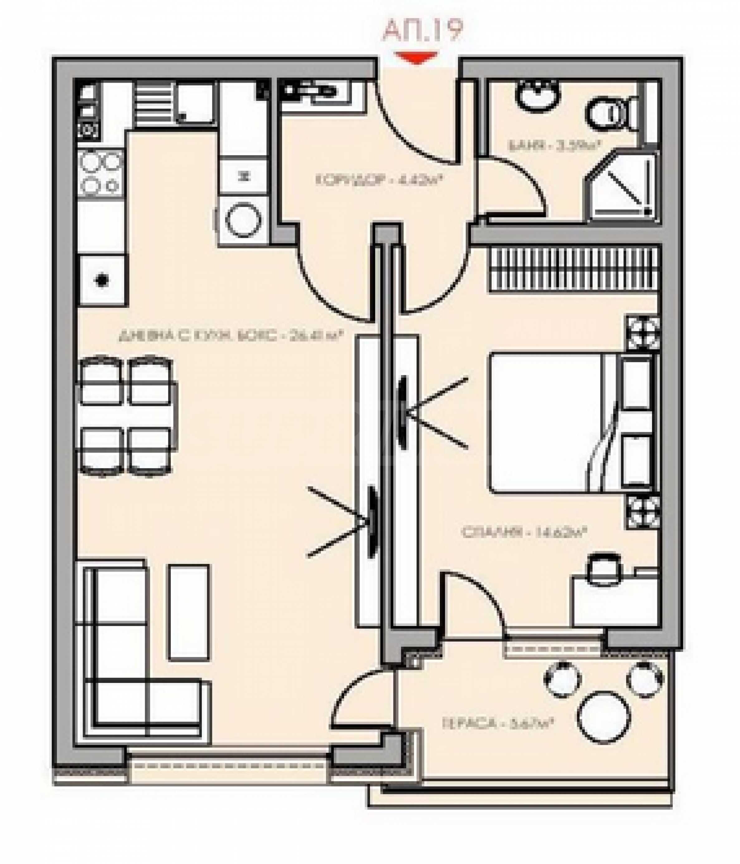 Studio zum Kauf 143.929 € 2 Zimmer 75,1 m²<br/>Wohnfläche Sofia