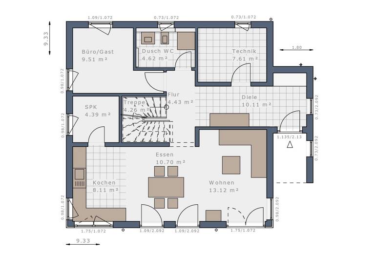 Einfamilienhaus zum Kauf provisionsfrei 648.019 € 6 Zimmer 149 m² 1.096 m² Grundstück Klein Kreutz Brandenburg an der Havel 14776
