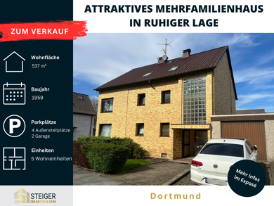 Mehrfamilienhaus zum Kauf 849.000 € 21 Zimmer 537 m² 624 m² Grundstück Dortmund 44143