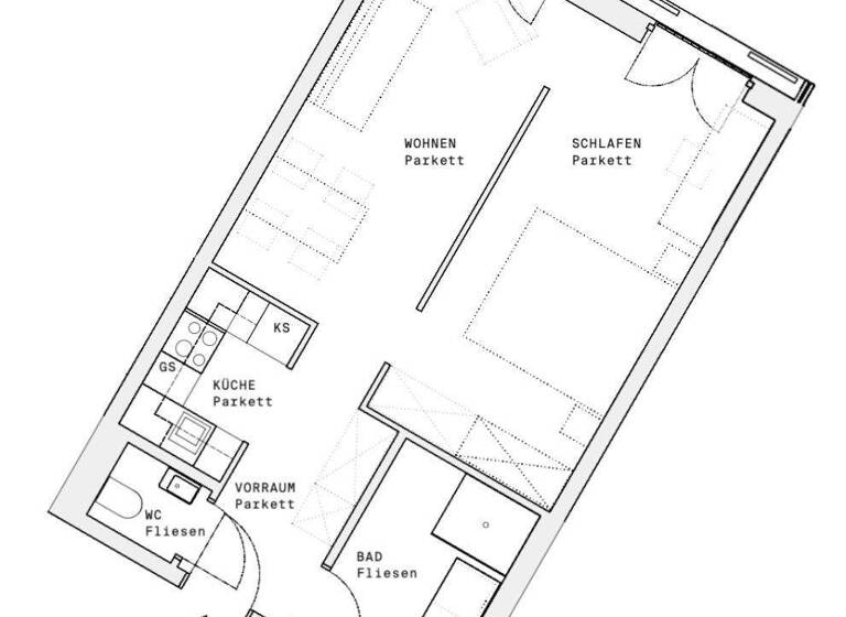 Wohnung zur Miete - Erstbezug 767 € 2 Zimmer 46 m² 11. Geschoss Wien 1220