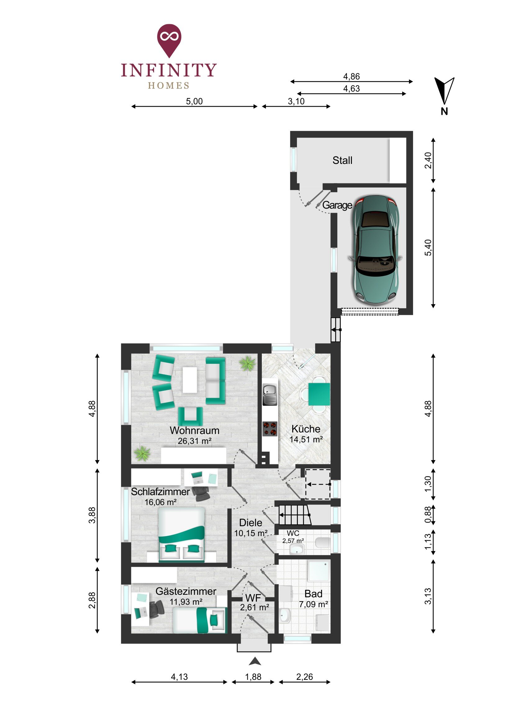 Bungalow zum Kauf provisionsfrei 239.500 € 3 Zimmer 90 m²<br/>Wohnfläche 750 m²<br/>Grundstück 01.01.2025<br/>Verfügbarkeit Westerstede Westerstede 26655