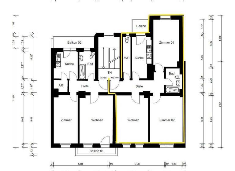 Wohnung zum Kauf provisionsfrei 379.000 € 3 Zimmer 84,4 m² 3. Geschoss Schreyerstraße 16 Gostenhof Nürnberg 90443