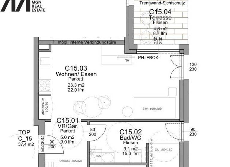 Wohnung zum Kauf 247.000 € 37,4 m² 3. Geschoss Lind Villach 9500