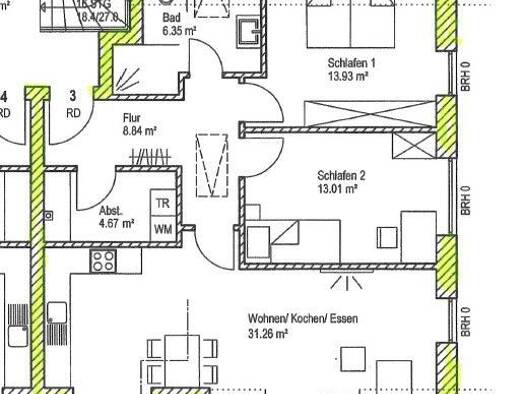 Wohnung zur Miete 720 € 3 Zimmer 80 m² 1. Geschoss frei ab 01.11.2025 Rehden 49453