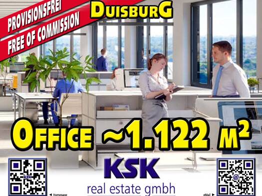 Bürogebäude zur Miete provisionsfrei 1.122 m² Bürofläche teilbar von 275 m² bis 1.122 m² Altstadt Duisburg 47051