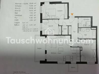 Wohnung zur Miete Tauschwohnung 1.412 € 4 Zimmer 102 m² 3. Geschoss Bornstedt Potsdam 14469
