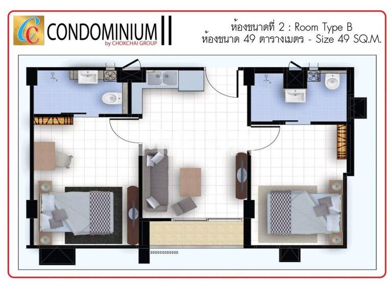 Studio zum Kauf 65.161 € 3 Zimmer 49,1 m² 3. Geschoss Soi Khao Noi Pattaya 20150