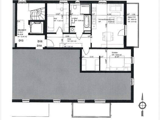 Penthouse zur Miete 1.610 € 3 Zimmer 80 m² Geschoss 3/3 frei ab 01.12.2026 Herpersdorf Südliche Außenstadt 90455