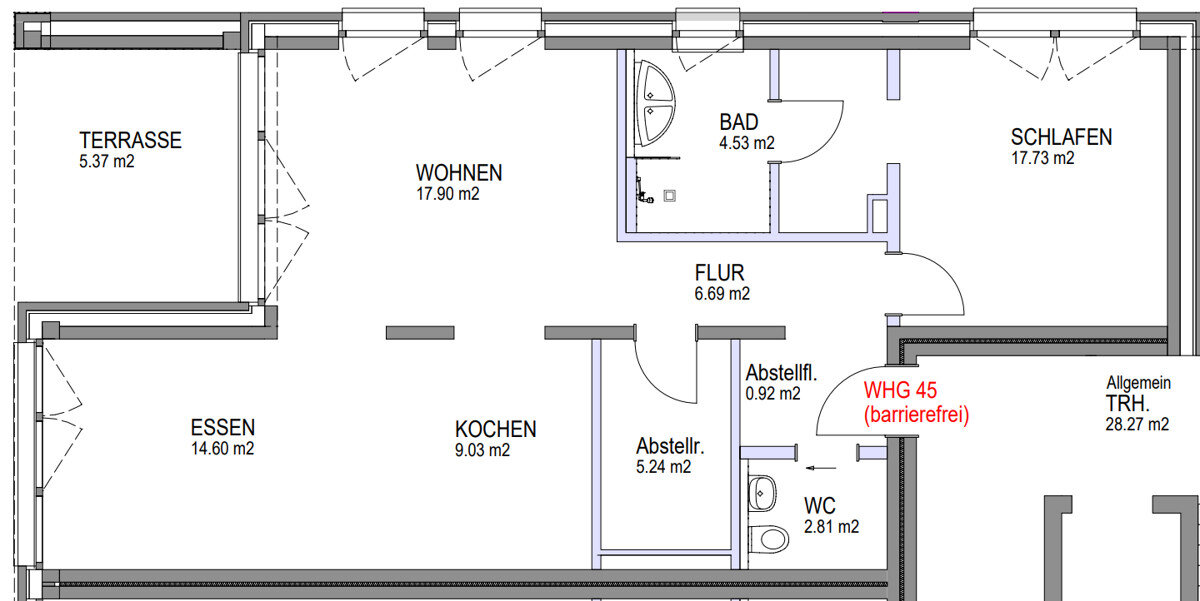 Wohnung zum Kauf 401.199 € 2 Zimmer 84,8 m²<br/>Wohnfläche Raiffeisenstraße 2h, Nummer 45 Süderneuland I Norden 26506