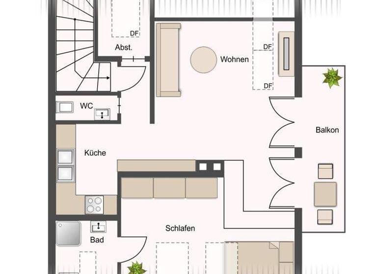 Wohnung zum Kauf 209.000 € 1,5 Zimmer 40 m² Großkarolinenfeld 83109