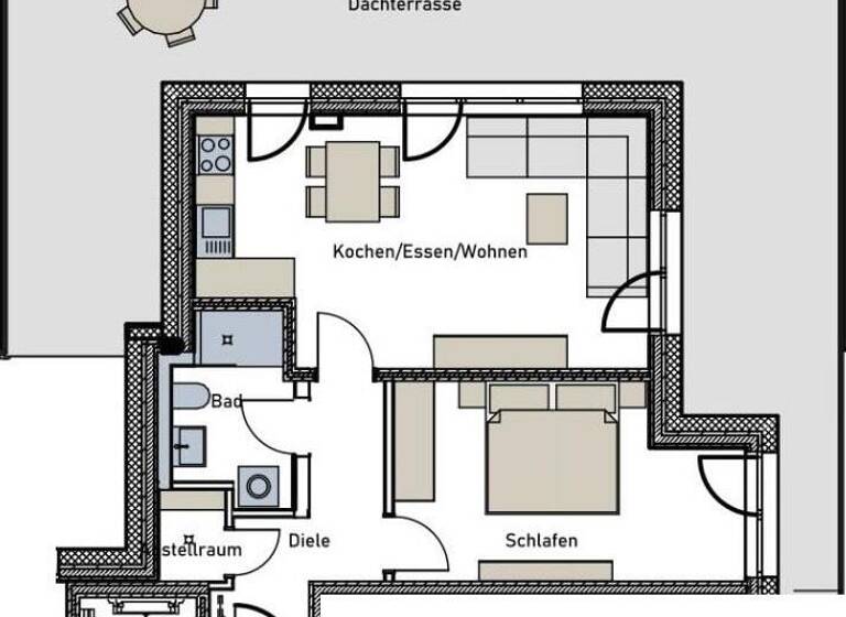 Penthouse zum Kauf provisionsfrei 415.300 € 2 Zimmer 73,4 m² Trier-West-Pallien Trier 54294