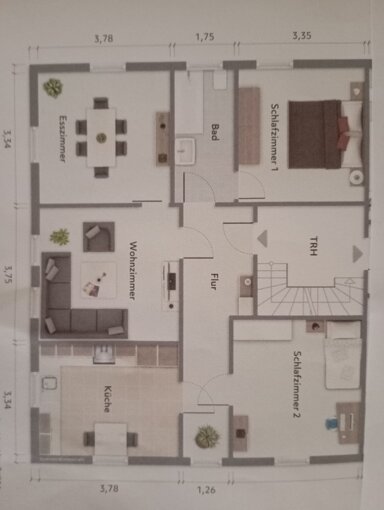 Wohnung zur Miete 395 € 4 Zimmer 82 m² 1. Geschoss Gefellerstraße 8 Reuth Reuth 08538