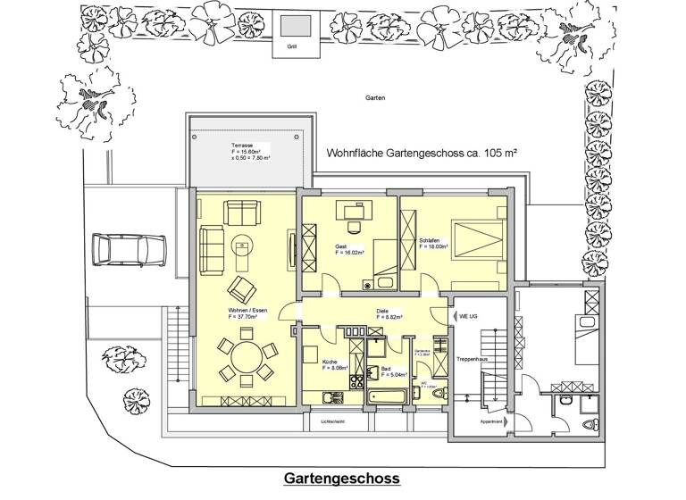 Wohnung zur Miete 1.100 € 3 Zimmer 105 m² Geschoss -1/2 frei ab 01.05.2026 Vallendar 56179