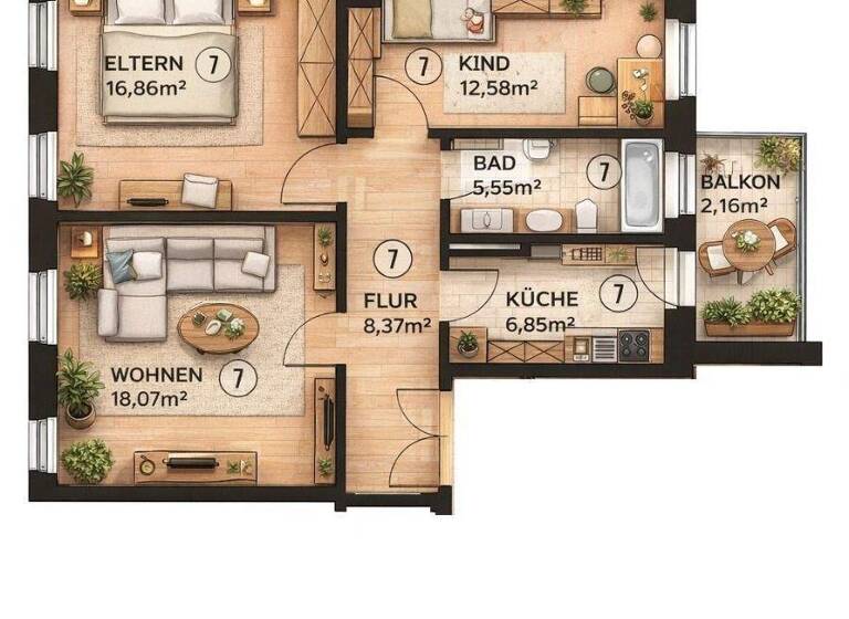 Wohnung zum Kauf 175.000 € 3 Zimmer 70,4 m² 3. Geschoss Bothestraße 25 Gohlis-Süd Leipzig 04155