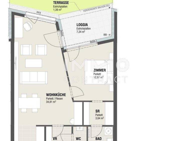 Wohnung zum Kauf - Erstbezug 275.000 € 2 Zimmer 62,3 m² Ulrichskirchen 2122