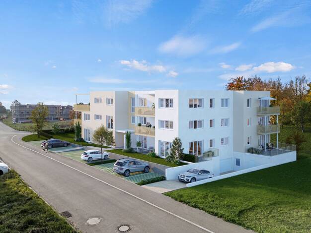 Wohnung zum Kauf - Neubau provisionsfrei 374.900 € 3,5 Zimmer 81 m² Dachgeschoss, 2. Geschoss Mietingen Mietingen 88487