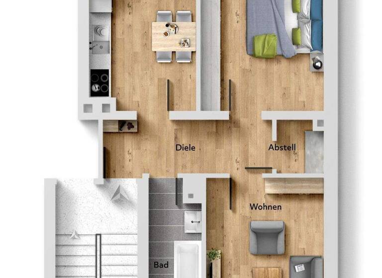 Wohnung zum Kauf 169.000 € 2,5 Zimmer 64 m² 2. Geschoss Mitte Dortmund 44139