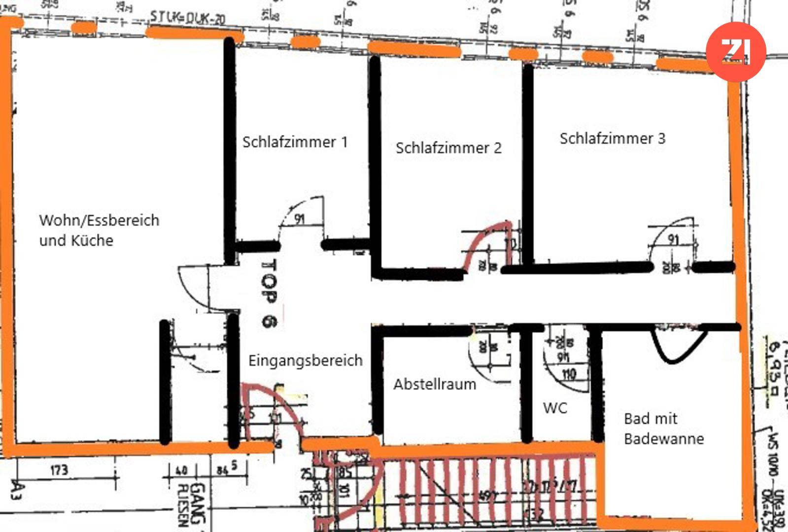 Wohnung zur Miete 557 € 4 Zimmer 85 m²<br/>Wohnfläche 1.<br/>Geschoss Mauthausener Straße 6 St. Georgen an der Gusen 4222