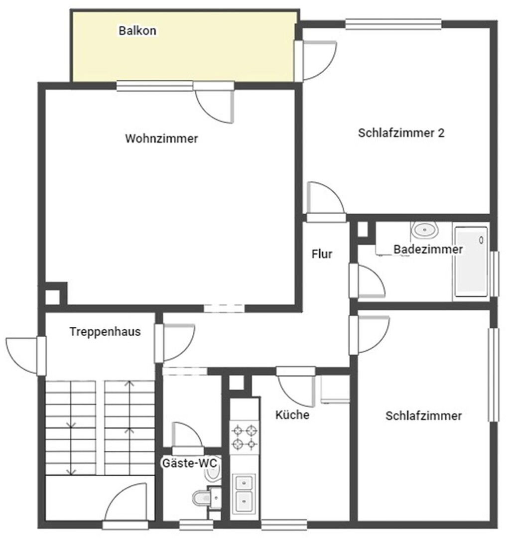 Wohnung zur Miete 880 € 3 Zimmer 82 m²<br/>Wohnfläche EG<br/>Geschoss Neckarstrasse 60 Neckarstadtteil Villingen-Schwenningen 78056